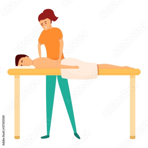 Manual masseur icon. Cartoon of manual masseur vector icon for web design isolated on white background