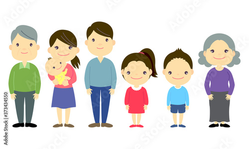 アジア人の大家族／Large Asian family