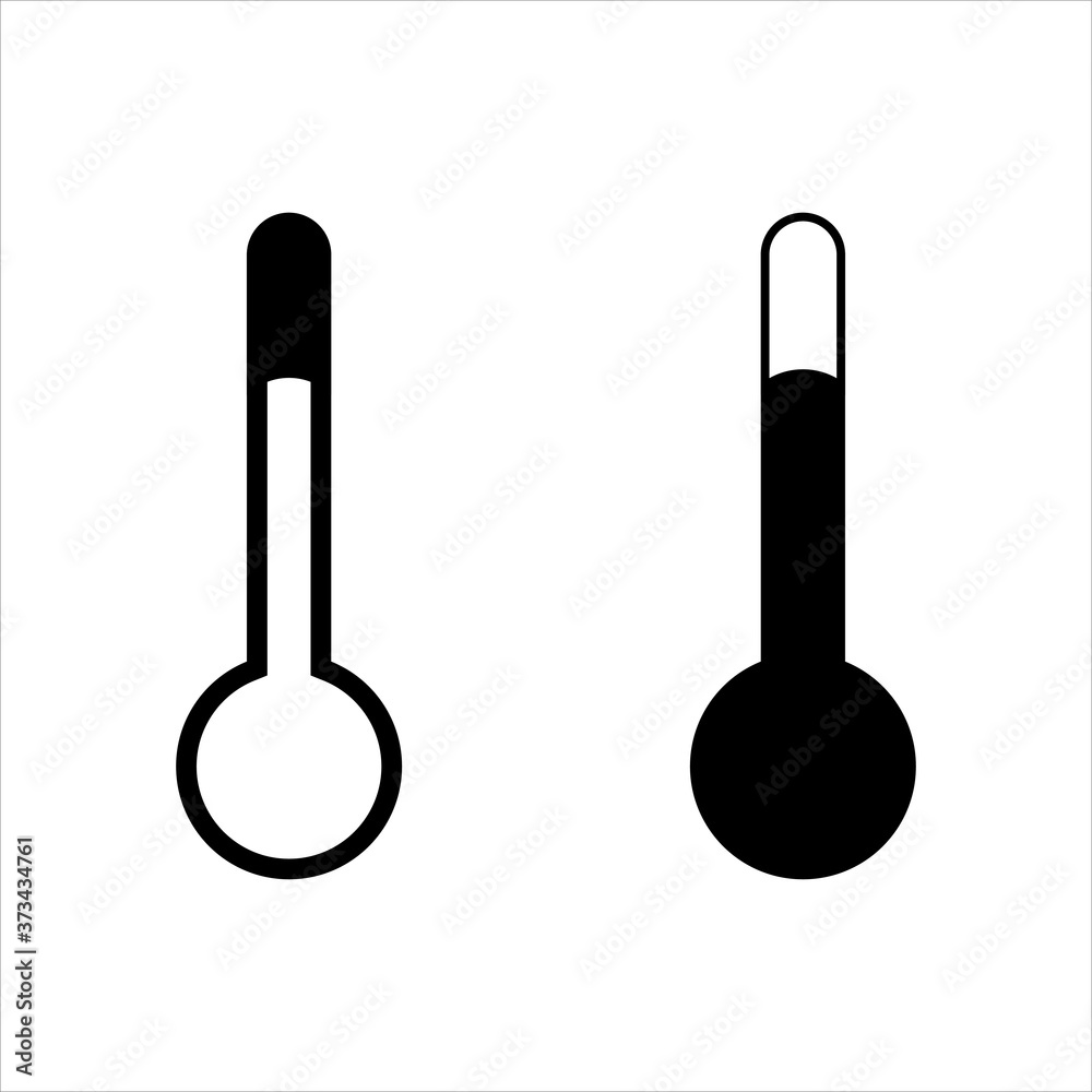 Cartoon flat style Heat thermometer icon. Hot Temperature meter logo symbol. Fever temp healthcare sign. Isolated on white background. Cartoon flat style Heat thermometer icon. Hot Temperature meter logo symbol. Fever temp healthcare sign. Isolated on white background.