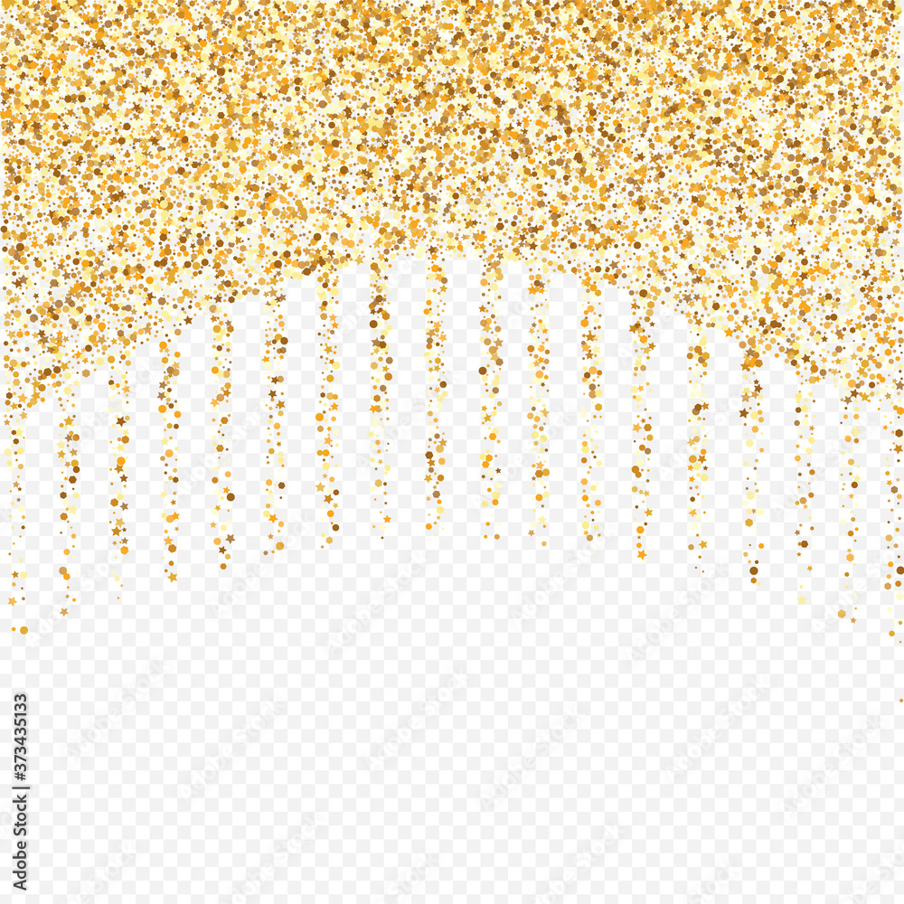 Golden Polka Light Transparent Background. 