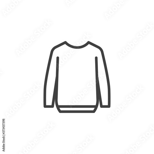 Sweater clothing line icon. linear style sign for mobile concept and web design. Sweatshirt jumper outline vector icon. Symbol, logo illustration. Vector graphics