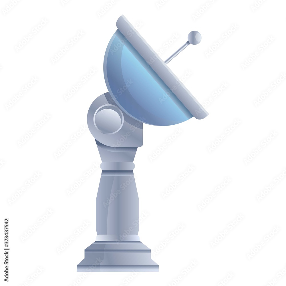Lunar space satellite icon. Cartoon of lunar space satellite vector icon for web design isolated on white background Lunar space satellite icon. Cartoon of lunar space satellite vector icon for web design isolated on white background