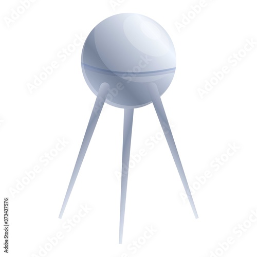 Space sphere satellite icon. Cartoon of space sphere satellite vector icon for web design isolated on white background
