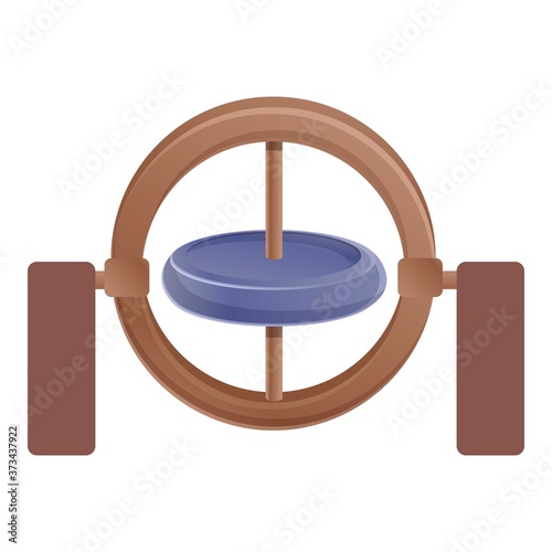 Gyroscope school icon. Cartoon of gyroscope school vector icon for web design isolated on white background