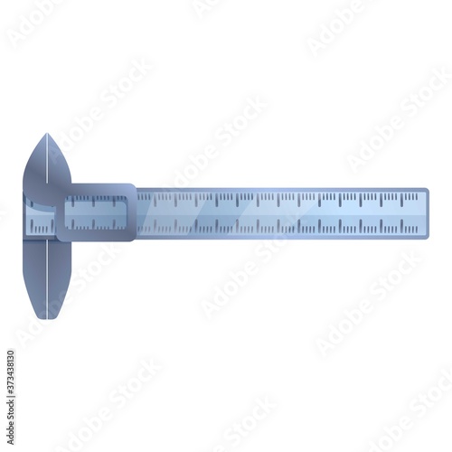 Steel caliper icon. Cartoon of steel caliper vector icon for web design isolated on white background
