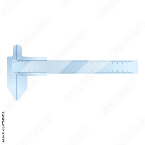 Engineer caliper icon. Cartoon of engineer caliper vector icon for web design isolated on white background