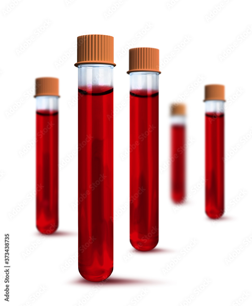 Blood test tubes for medical laboratory analysis and corona virus test Blood test tubes for medical laboratory analysis and corona virus test
