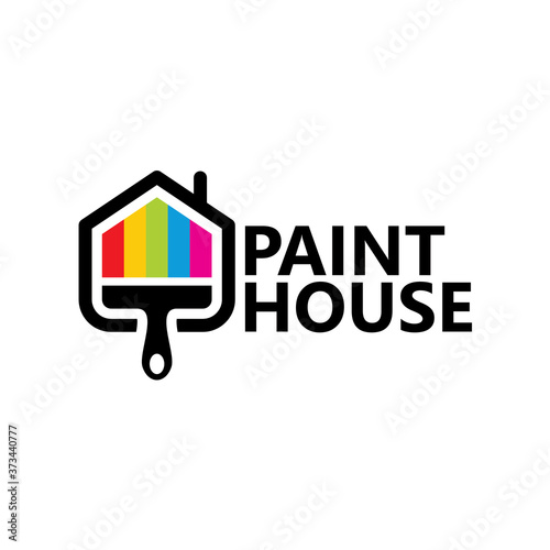 Paint House Logo Template Design Vector