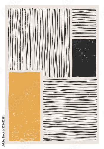 Trendy abstract aesthetic creative minimalist artistic hand drawn composition