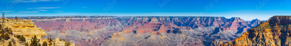 Mountain landscape, Grand canyon, panorama from several shots.