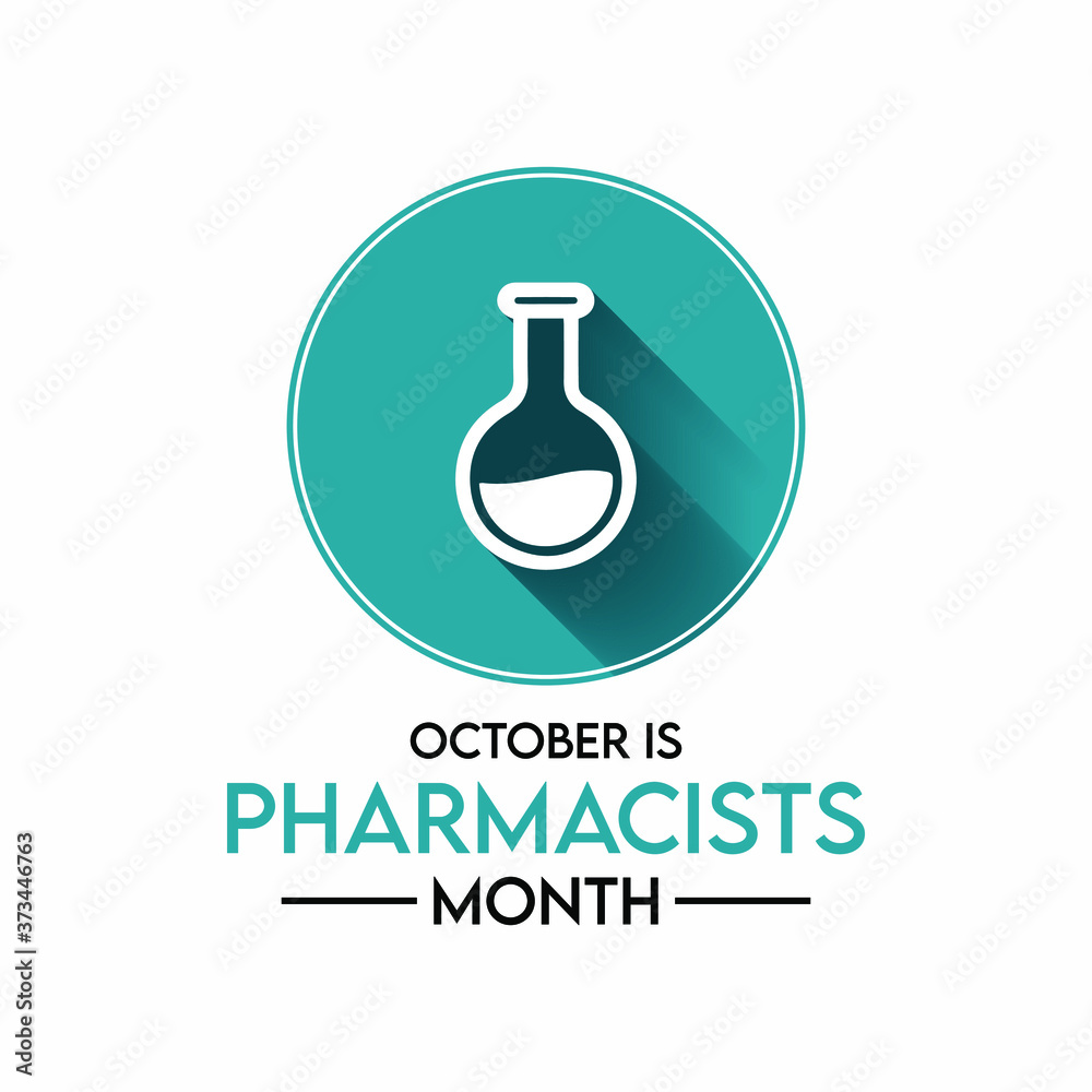 Vector illustration on the theme of pharmacists month observed each year during October.