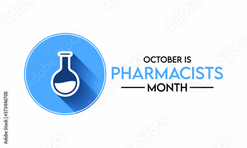 Vector illustration on the theme of pharmacists month observed each year during October.