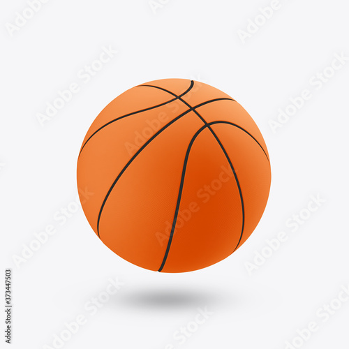 Basket ball mockup on white background