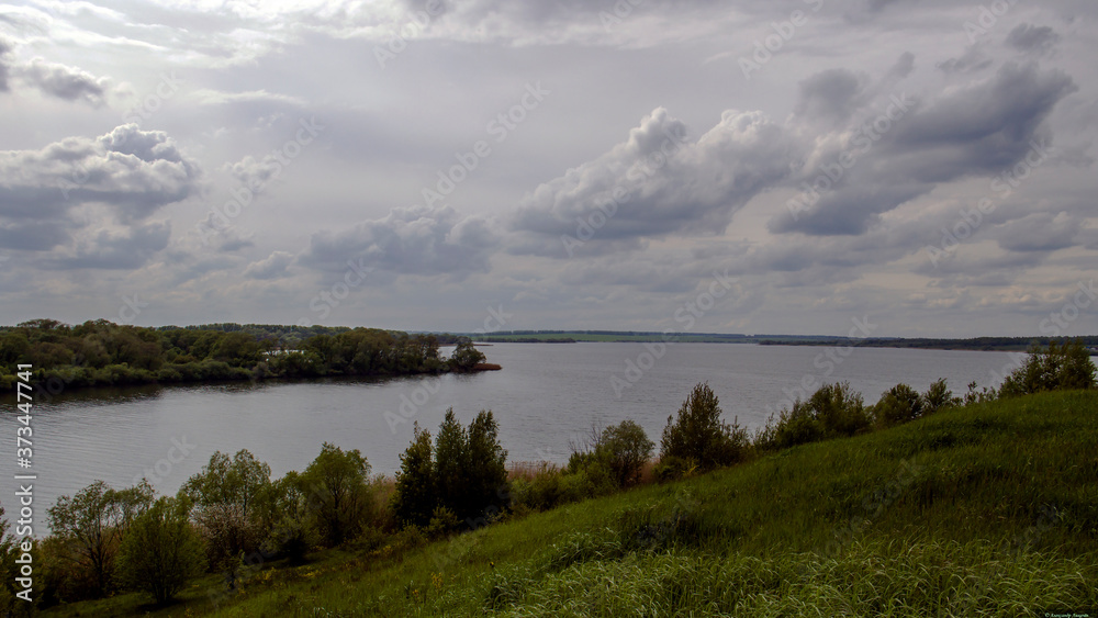 clouds over the lake