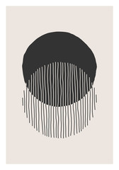 Stickers Stijlen Abstracte minimalistische handgetekende compositie  © C Design Studio