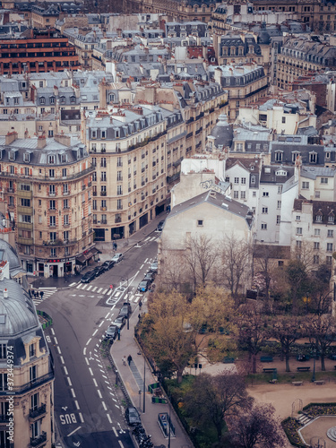 Aerial shot from beautiful Paris, France photo