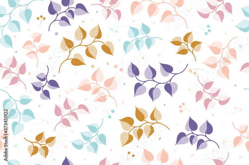 Blossom Branches. Seamless Pattern. Twigs.