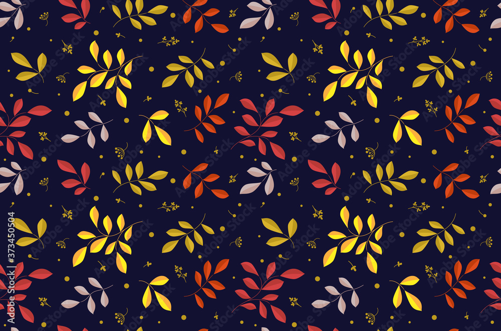 Obraz premium Blossom Branches. Seamless Pattern. Twigs.