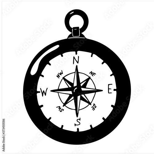 Free Download Compass, hand drawn isolated vector illustration - GFXLoad