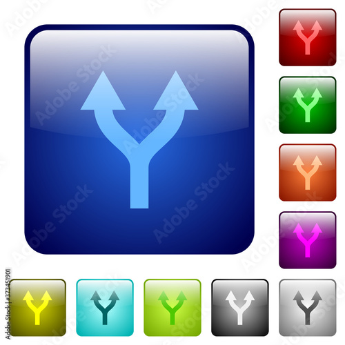 Split arrows up color square buttons