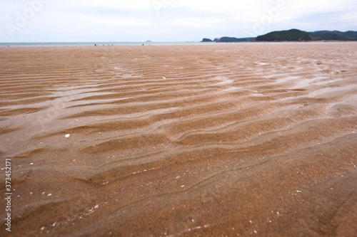 Waves texture small sand banks.