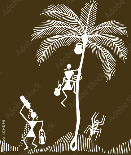 Traditional Warli Painting from North Maharashtra