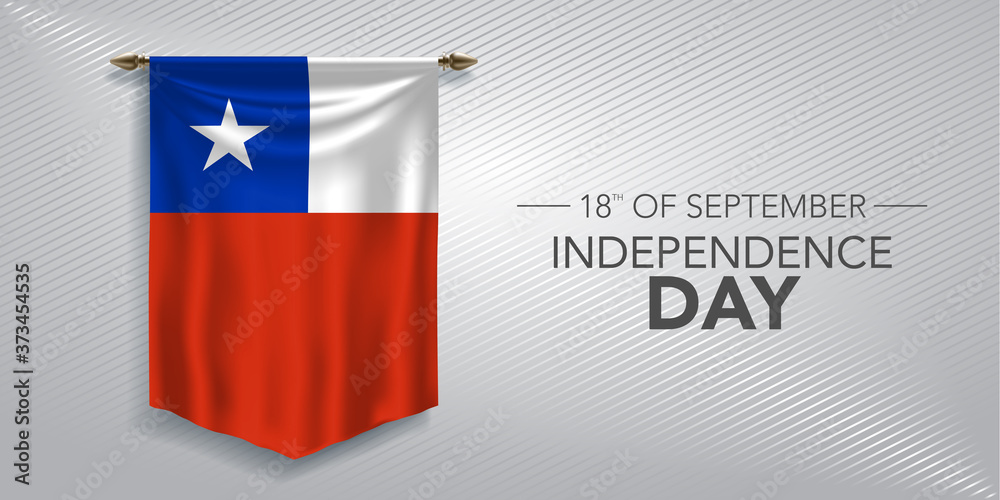 Chile independence day greeting card, banner, vector illustration Chile independence day greeting card, banner, vector illustration