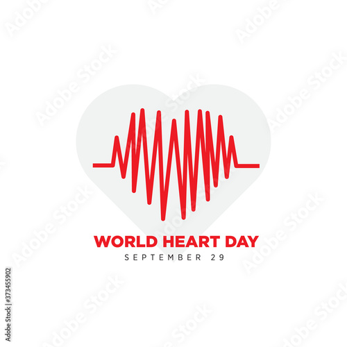 Celebrate World Heart Day. vector illustration