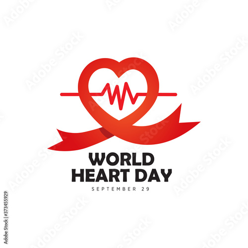 Celebrate World Heart Day. vector illustration