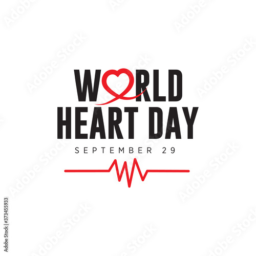 Celebrate World Heart Day. vector illustration
