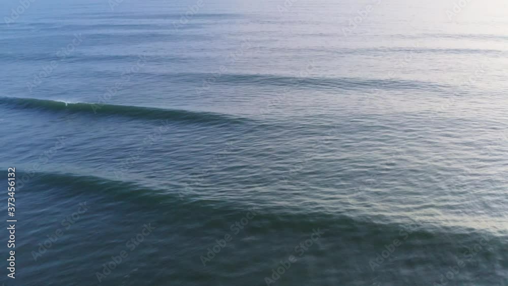 Aerial: beautiful wave formation from deep water to shallow water, barrel wave Aerial: beautiful wave formation from deep water to shallow water, barrel wave