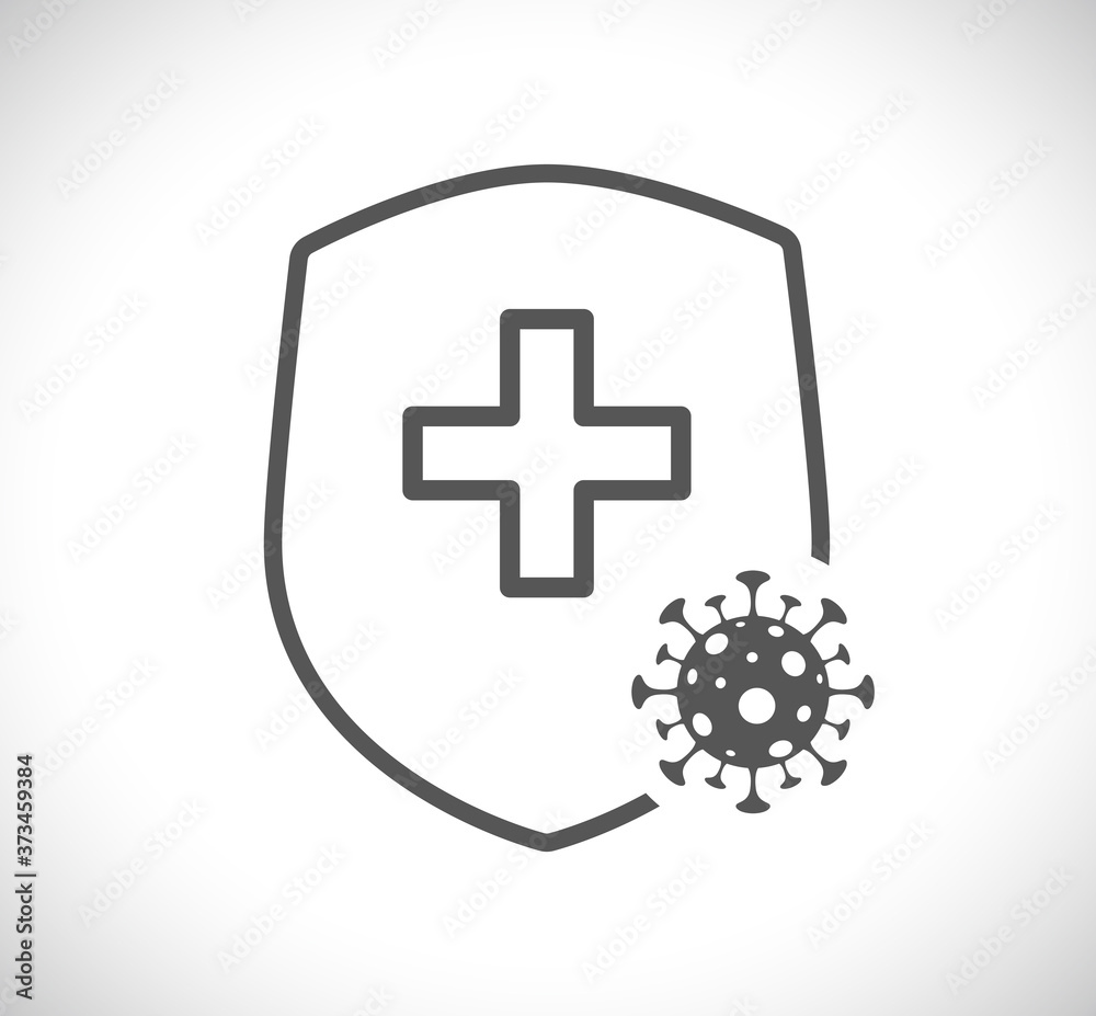 Obraz premium coronavirus shield icon