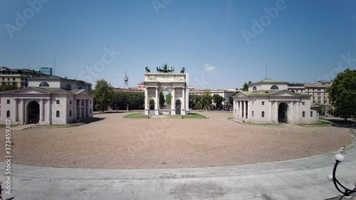 Milan, Italy 08/10/20 main view Arco della pace