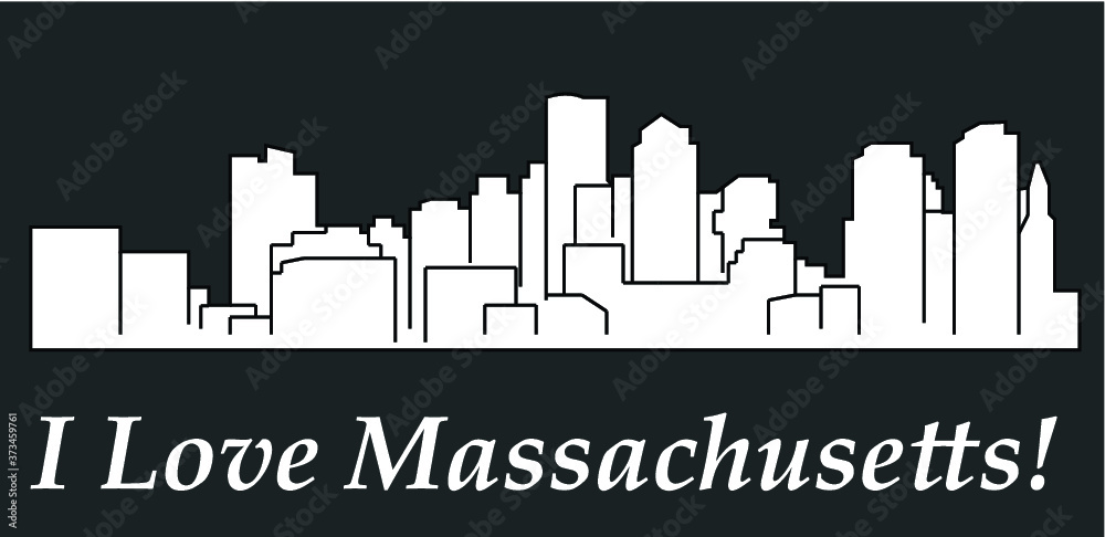 Boston, Massachusetts (city silhouette)
