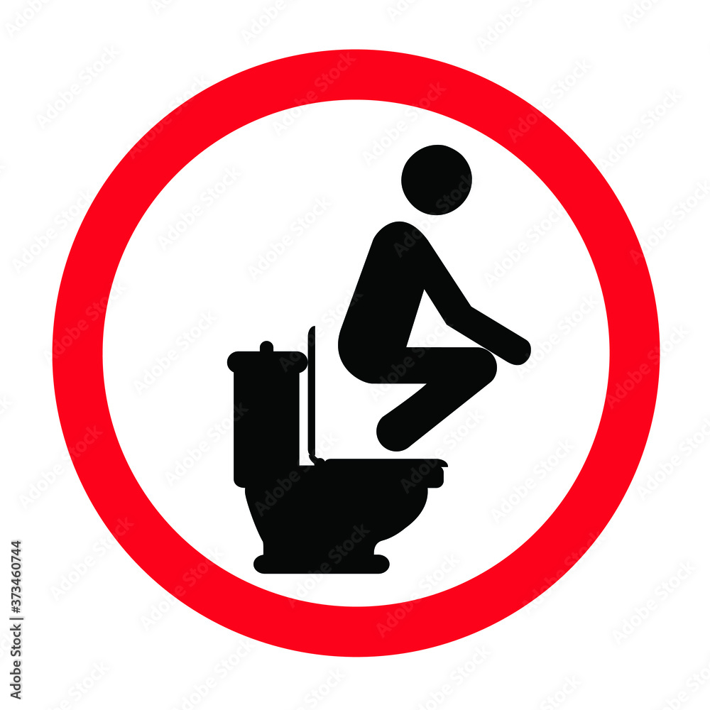 Stop, do not stand on the toilet closet With bare feet or shoes. Do not