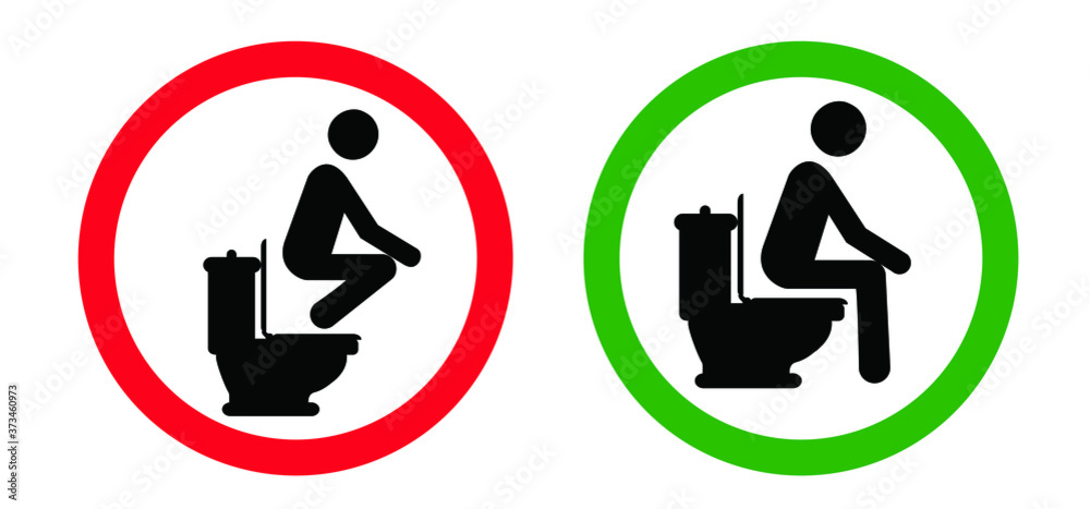 Vecteur Stock Stop Do Not Stand On The Toilet Closet With Bare Feet Or vecteur-stock-stop-do-not-stand-on-the-toilet-closet-with-bare-feet-or