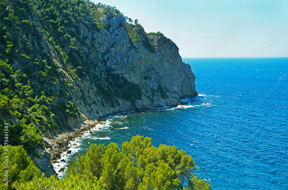 A rock on the Mediterranean coast
