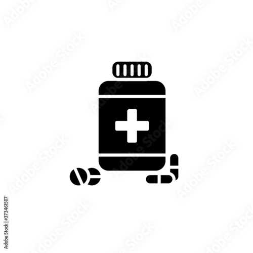 Medicine jar icon design template