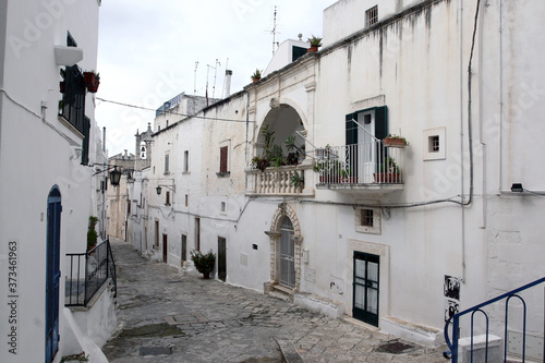 Ostuni, Italy - October 6, 2010: The famous old town of Ostuni also called the white city © Antonio Nardelli