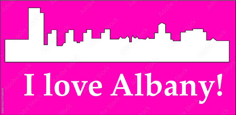 Albany, New York (city silhouette)