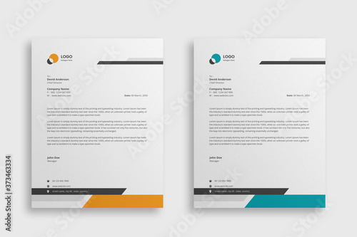 Abstract Corporate Business Style Letterhead Design Vector Template For Your Project. Simple And Clean Print Ready Design, Elegant Flat Design Vector Illustration.