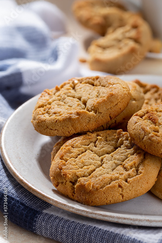 Peanut Butter Cookies on a Plate