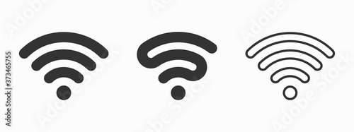 Set wireless and wifi icons. Vector Illustration photo