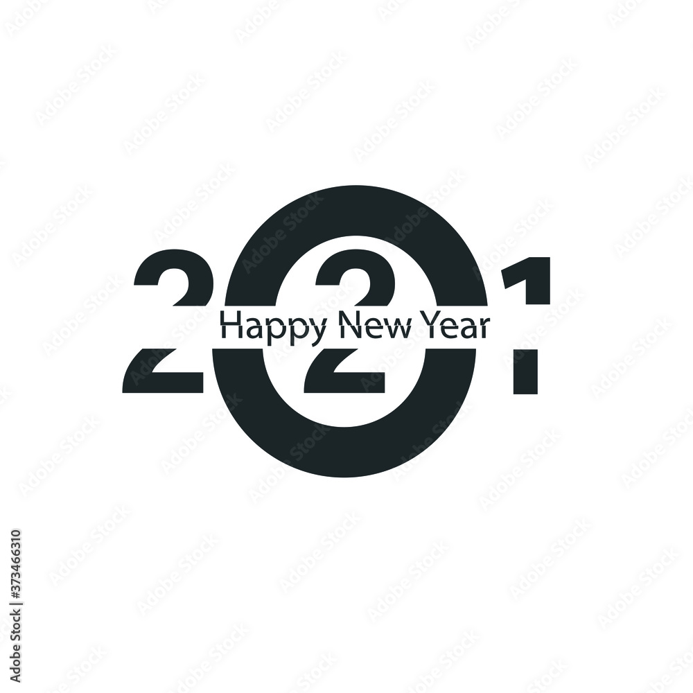 Obraz premium Happy new year 2021 design template. Design for calendar, greeting cards or print. vector