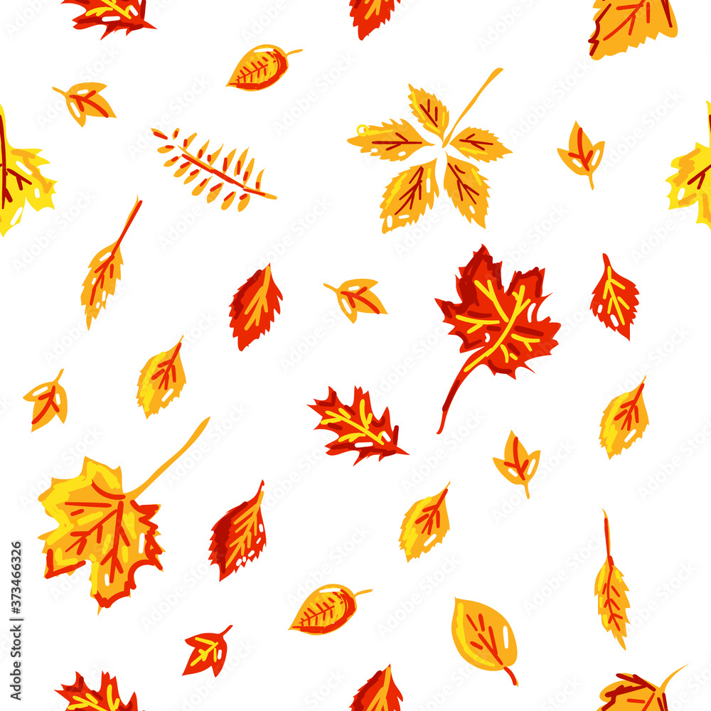 Seamless pattern. Vector illustration. Autumn leaves. Seamless pattern. Vector illustration. Autumn leaves.