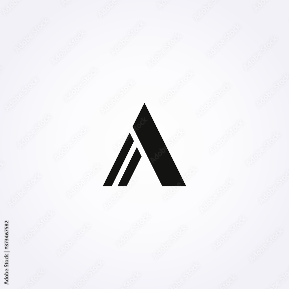 A letter logo with bold shapes and luxury icon. Initial logo concept vector. A letter logo with bold shapes and luxury icon. Initial logo concept vector.
