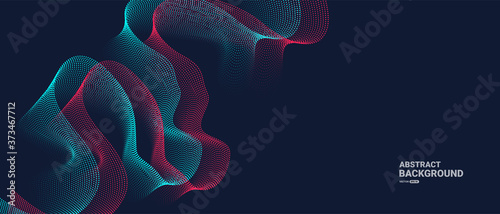 Abstract background with dynamic waves.	
