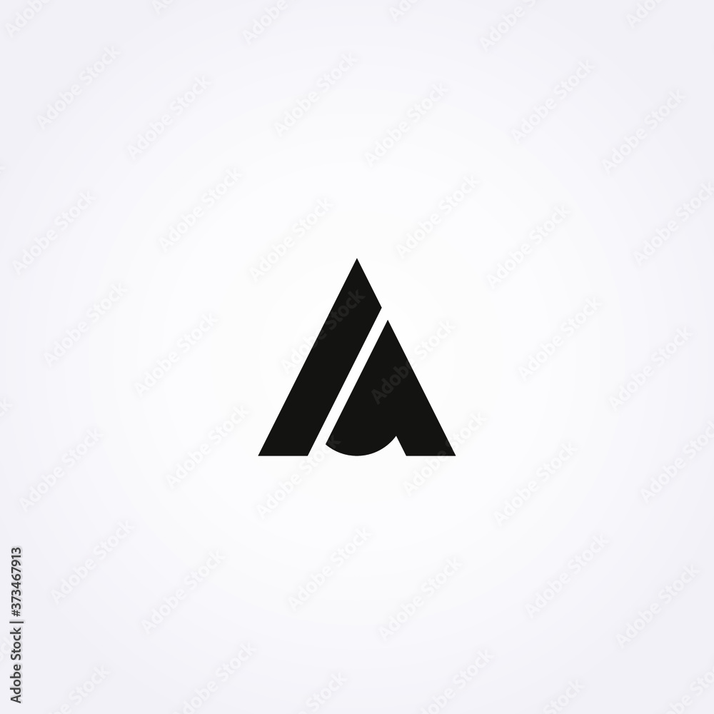 A letter logo with bold shapes and luxury icon. Initial logo concept vector. A letter logo with bold shapes and luxury icon. Initial logo concept vector.