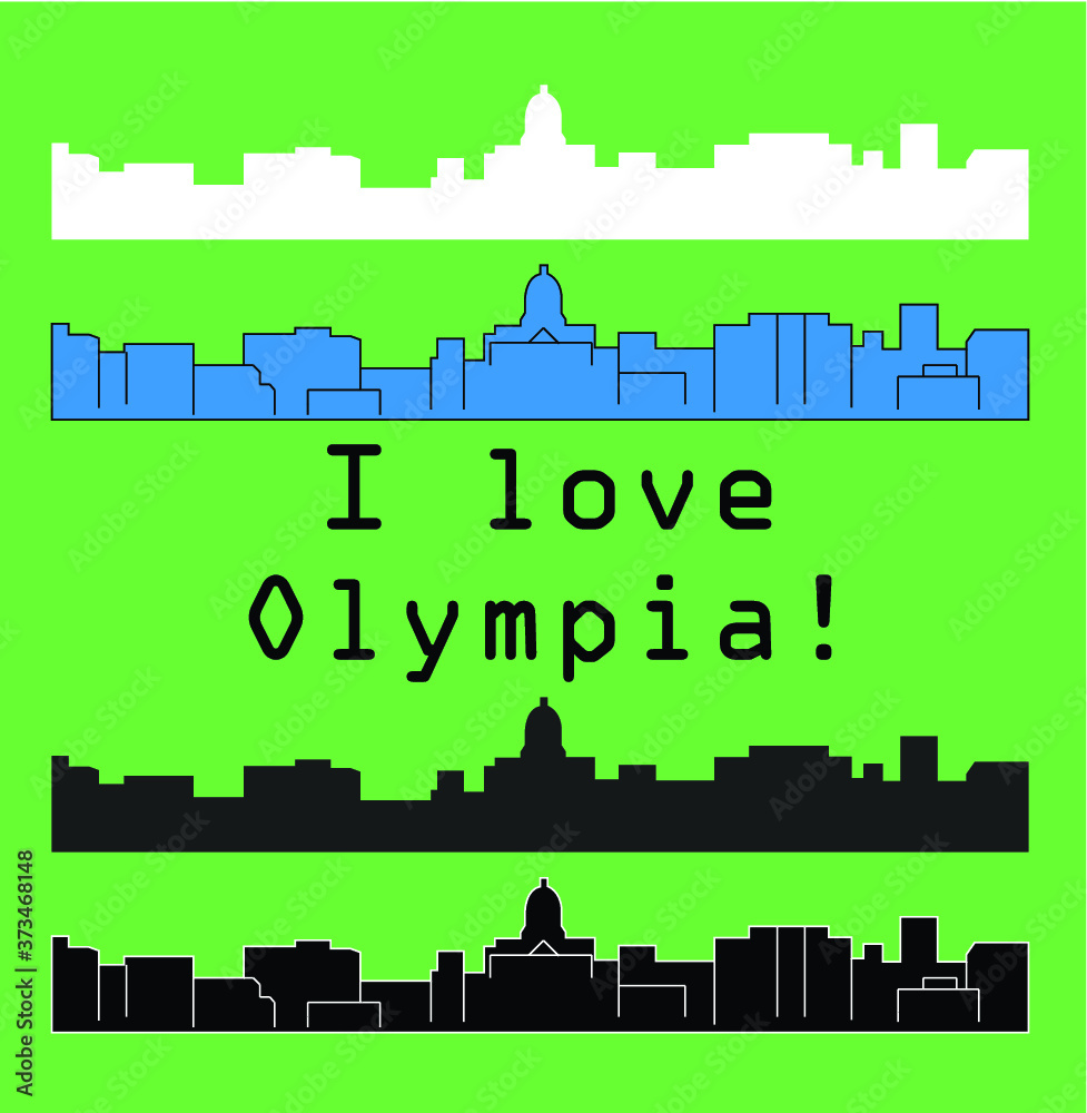 Fototapeta premium Olympia, Washington (city silhouette)