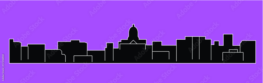 Olympia, Washington (city silhouette)